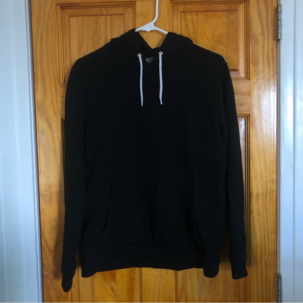 Bogo Asos Basic Solid Black Hoodie